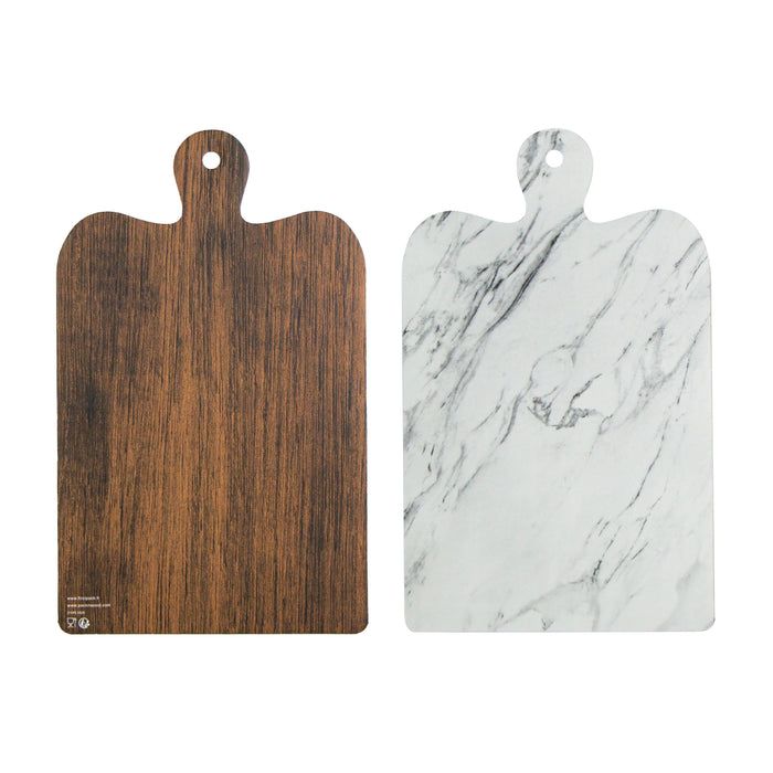 50pcs - 18x29,5cm - Planche apéro carton double face imitation marbre et bois