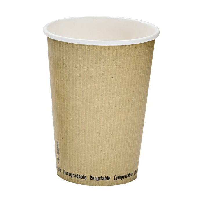 25pcs - Pot carton blanc chaud et froid avec revêtement PLA - 940 ml - Ø 11,4 cm - H 14,9 cm