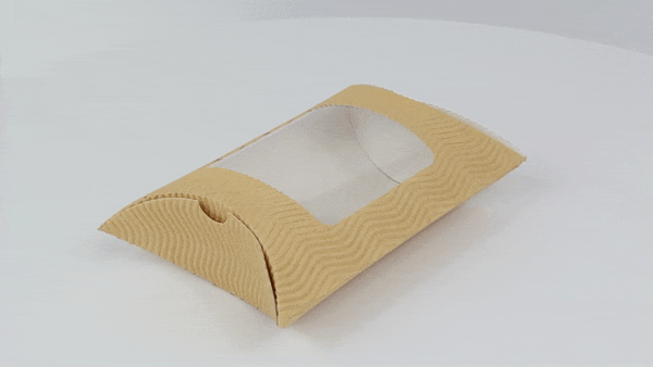 25pcs - Etui carton ondulé à fenêtre carré pour sandwich chaud - 14,5 cm x 15 cm x 5,5 cm
