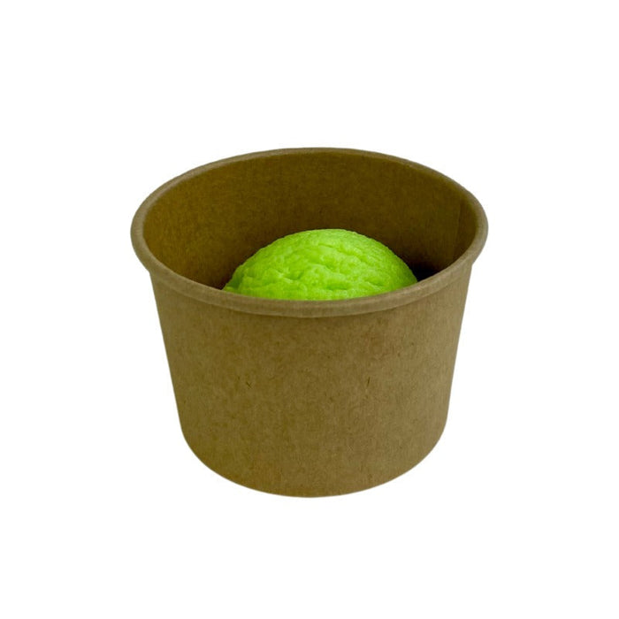 50pcs - Pot carton kraft brun chaud et froid - 130 ml - Ø 7,4 cm - H 5 cm