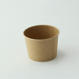 50pcs - Pot carton kraft brun chaud et froid - 130 ml - Ø 7,4 cm - H 5 cm