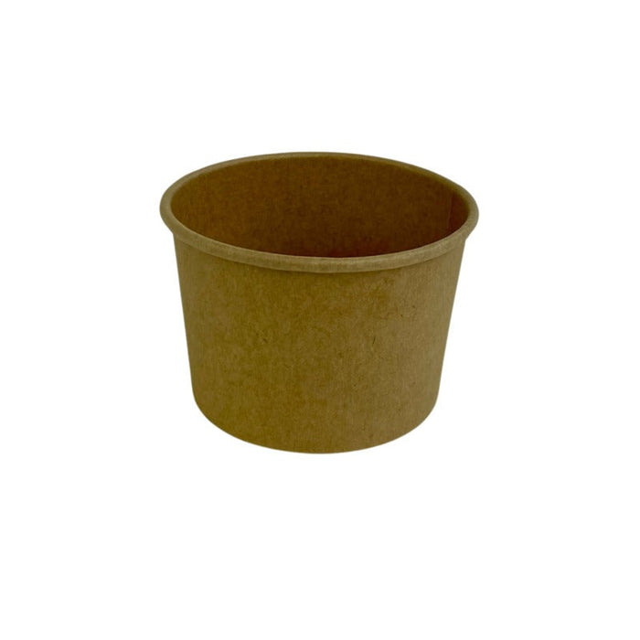 50pcs - Pot carton kraft brun chaud et froid - 130 ml - Ø 7,4 cm - H 5 cm