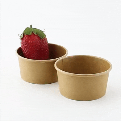 50pcs - Pot carton kraft brun chaud et froid - 86 ml - Ø 7,4 cm - H 3,8 cm