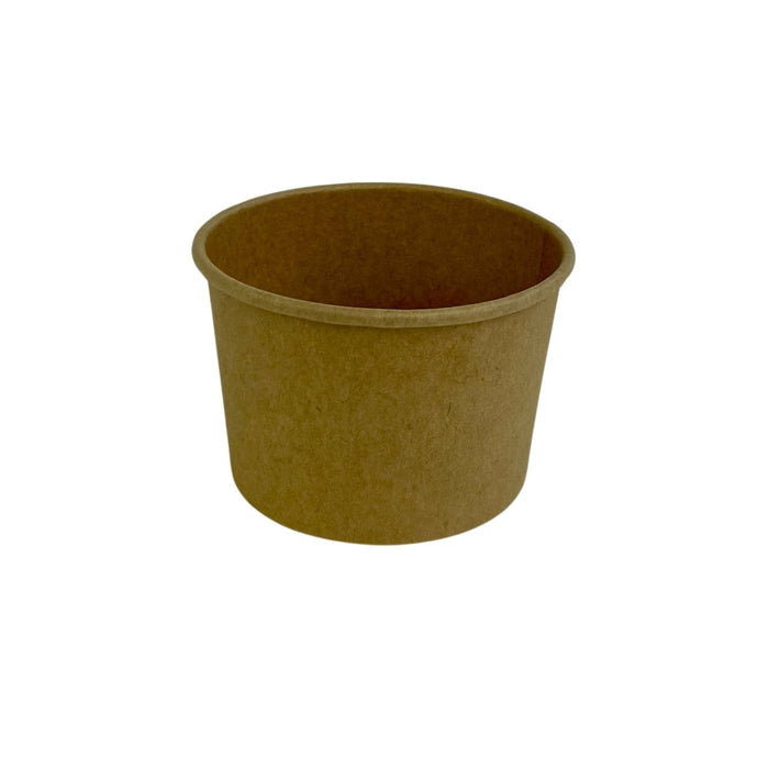 50pcs - Pot carton kraft brun chaud et froid - 86 ml - Ø 7,4 cm - H 3,8 cm