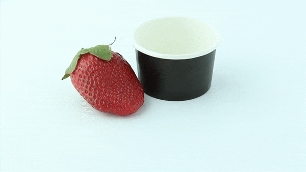50pcs - Pot carton noir chaud et froid - 60 ml - Ø 6,2 cm - H 3,5 cm
