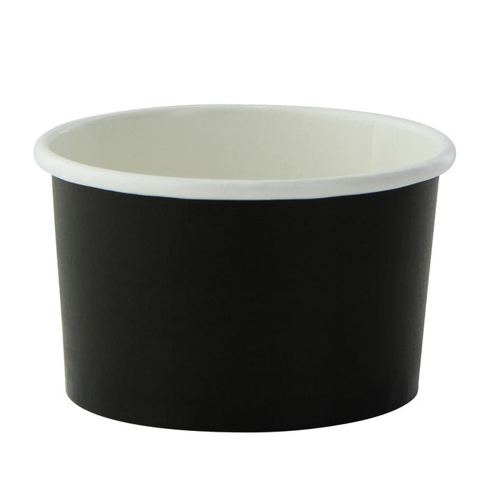 50pcs - Pot carton noir chaud et froid - 60 ml - Ø 6,2 cm - H 3,5 cm
