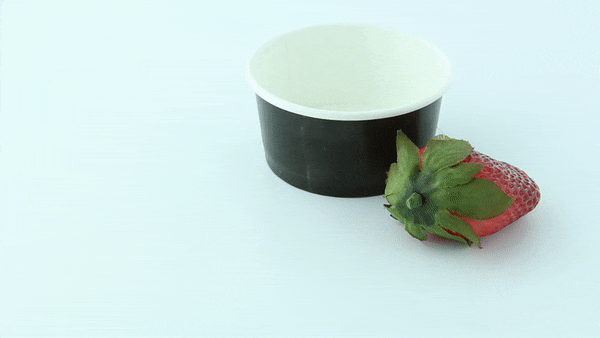 50pcs - Pot carton noir chaud et froid - 86 ml - Ø 7,4 cm - H 3,8 cm