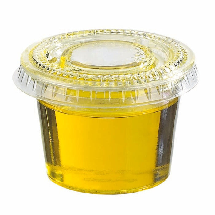 2500pcs - Pot à sauce rond en plastique PLA transparent - 120 ml - Ø 7,5 cm