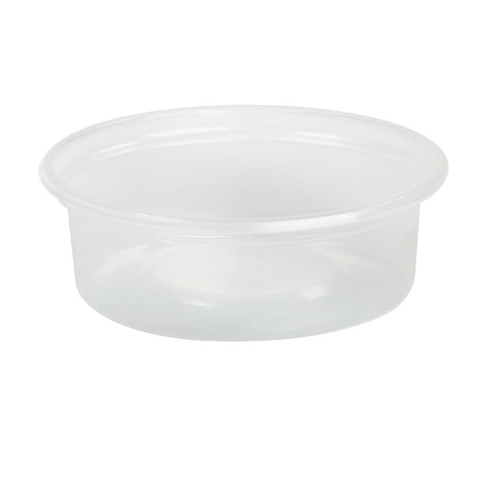 100pcs - Pot à sauce rond en plastique PP translucide - 150 ml - Ø 7 cm - H 6,4 cm