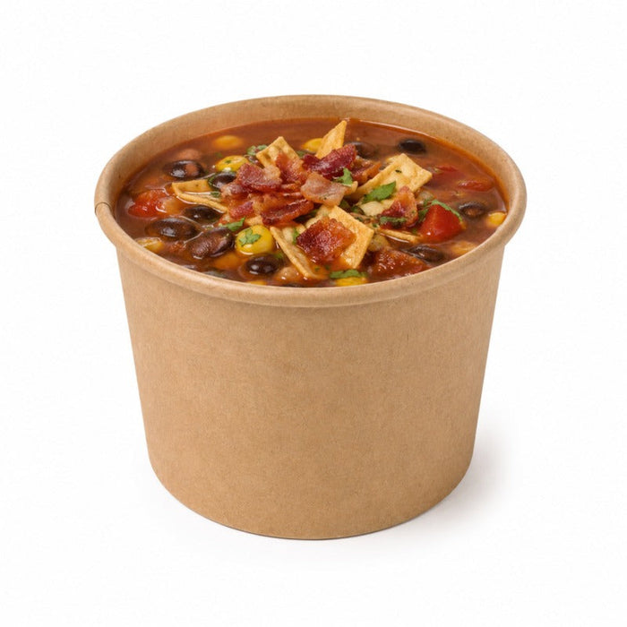 50pcs - Pot carton kraft brun chaud et froid sans plastique - 100 ml - Ø 6,1 cm - H 5,8 cm