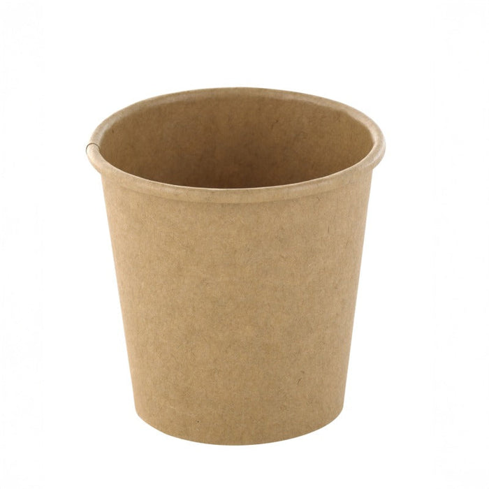 50pcs - Pot carton kraft brun chaud et froid sans plastique - 100 ml - Ø 6,1 cm - H 5,8 cm