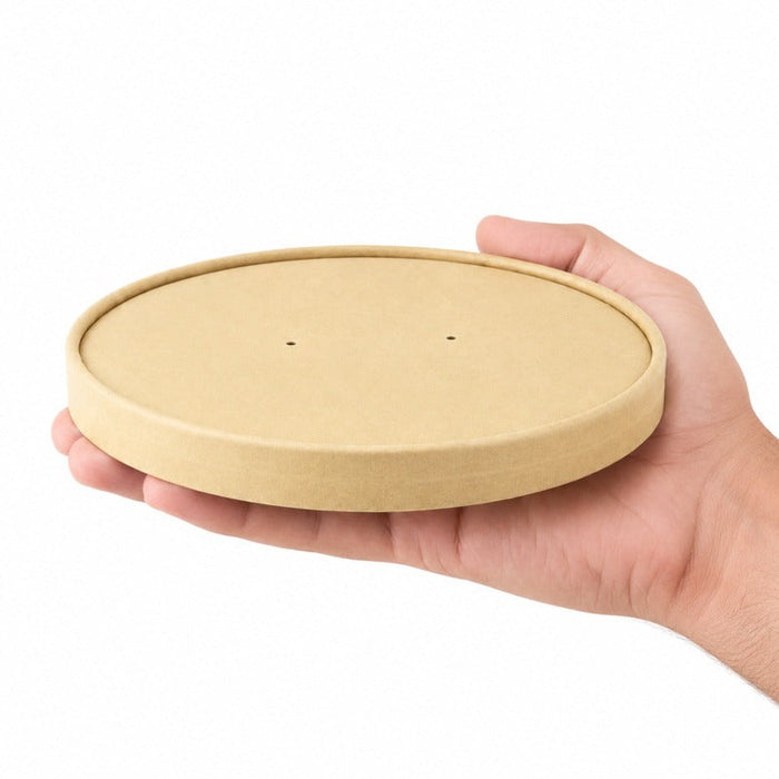 50pcs - Couvercle carton kraft - Ø 6,1 cm - Compatible avec 210POW122, 210POW62, 210POW82
