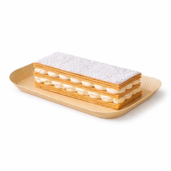 50pcs - Plateau carton décor bois clair laminé - 18,5 cm x 10,5 cm x 1,2 cm