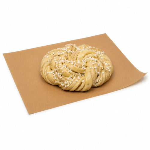 1pc - Rouleau de papier kraft brun (40gsm + PE 10gsm) laize de 17 cm x 300 m - Ø tube 7,6 cm