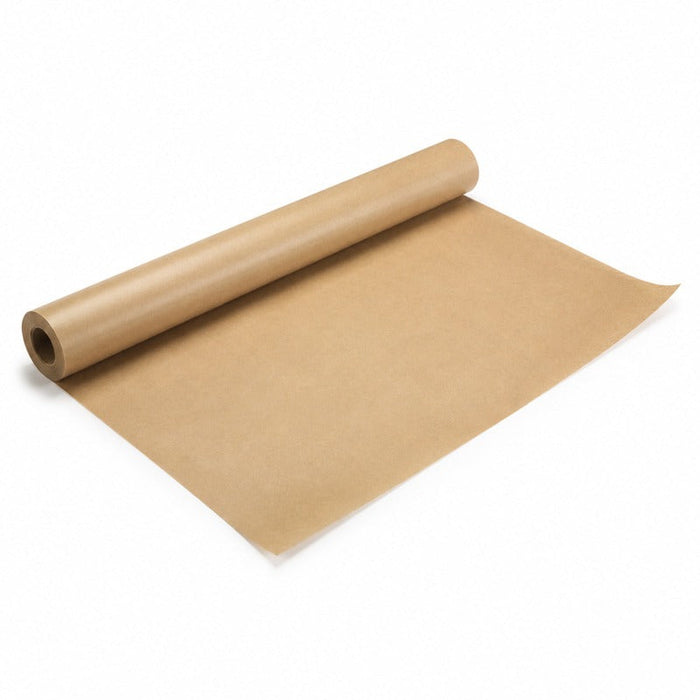 1pc - Rouleau de papier kraft brun (40gsm + PE 10gsm) laize de 25,5 cm x 300 m - Ø tube 7,6 cm