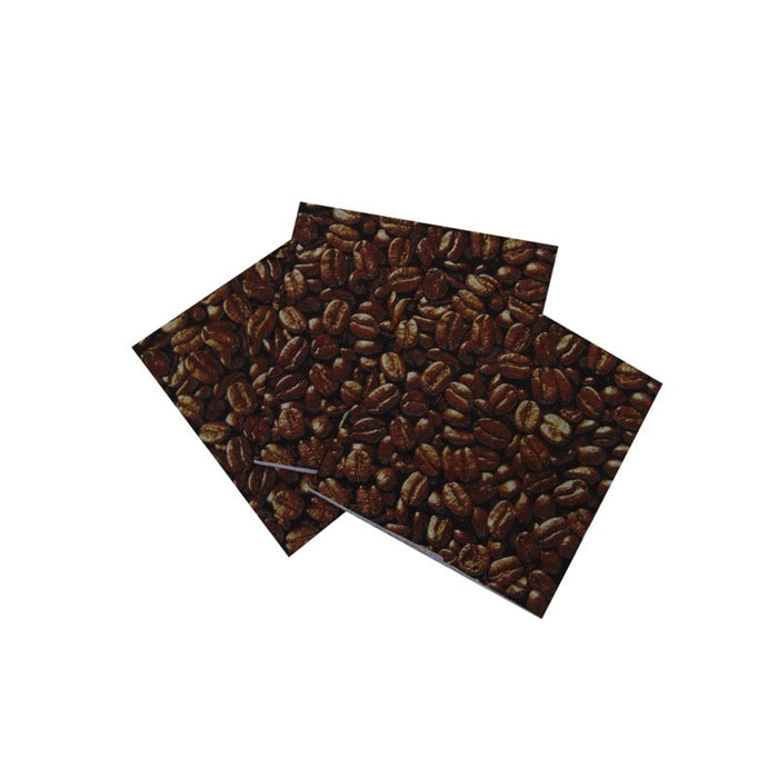 50pcs - Serviette ouate décor Café 3 plis - 24 cm x 24 cm