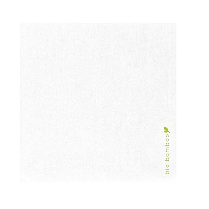 50pcs - Serviette en fibre de bambou blanche - 25 cm x 25 cm