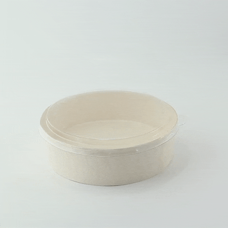 100pcs - Bol rond en bois "Samouraï" - 710 ml - Ø 15,5 cm - H 4,5 cm
