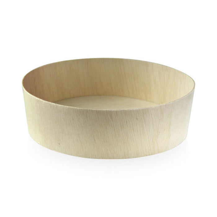 100pcs - Bol rond en bois "Samouraï" - 710 ml - Ø 15,5 cm - H 4,5 cm
