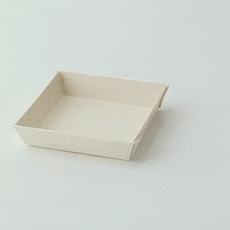 20pcs - Barquette carrée en bois "Samouraï" - 7 cm x 7 cm x 1,5 cm