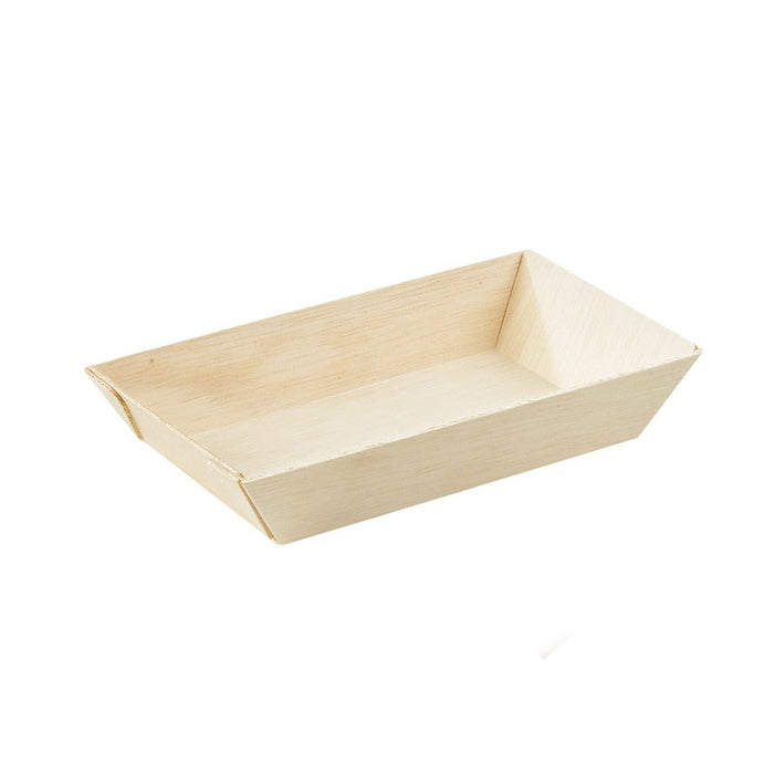 100pcs - Barquette rectangulaire en bois "Samouraï" - 15,5 cm x 8,5 cm x 2,8 cm
