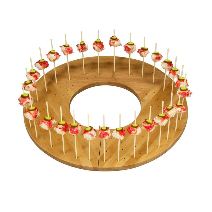 3pcs - Support bambou rond pour 40 piques "Donut" - Ø 40,6 cm - H 1,6 cm