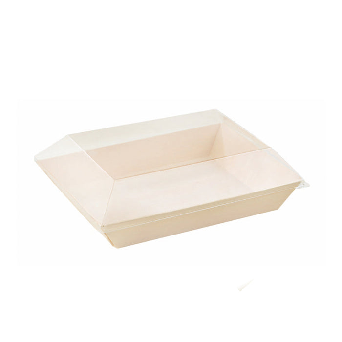100pcs - Couvercle PET transparent "Samourai" - 18,2 cm x 13,1 cm x 2,4 cm - Compatible avec 210SAMBQ130
