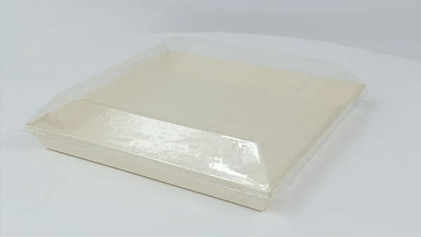 25pcs - Couvercle PET transparent "Samourai" - 23 cm x 23 cm x 3,4 cm - Compatible avec 210SAMBQ2323