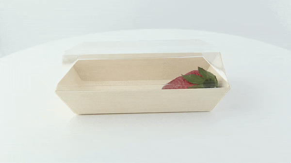 100pcs - 16,2x9x2,3cm - Couvercle PET transparent "Samourai" - Compatible avec 210SAMBQ85