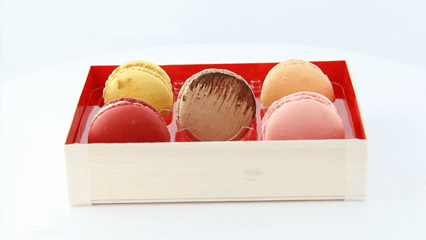 100pcs - Boîte bois pliante intérieur laqué rouge "Samouraï" - 16,5 cm x 12 cm x 3,6 cm