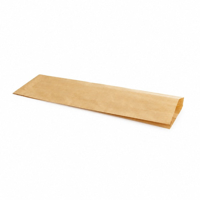 250pcs - Sac sandwich papier kraft brun ingraissable - 10 cm x 4 cm x 34 cm