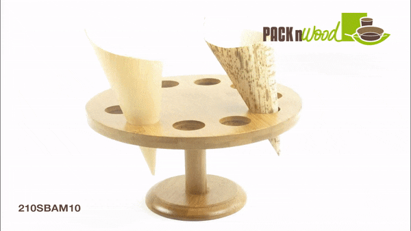 2pcs - Support bambou pour cônes 10 trous - Ø 17,8 cm - H 9,2 cm