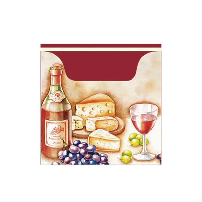 75pcs - Serviette ouate bordeaux 1 pli - 33 cm x 33 cm
