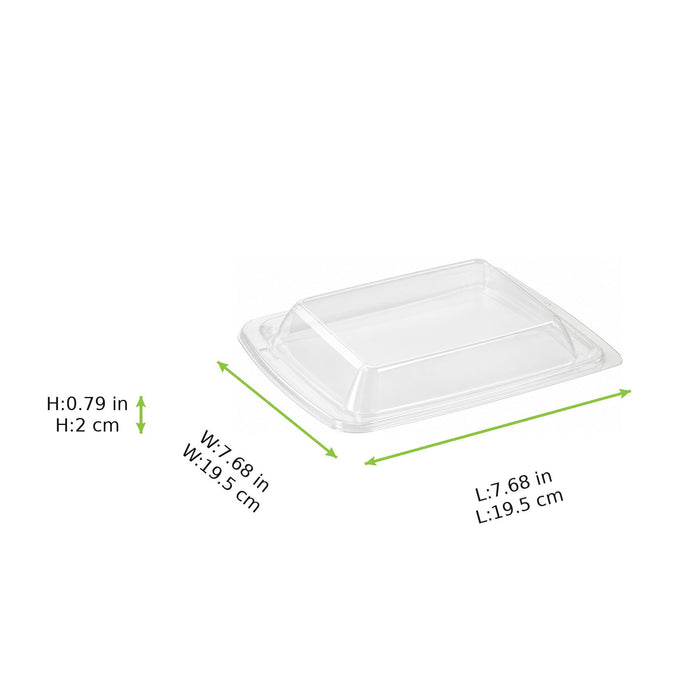 50pcs - Couvercle transparent dôme - 19,5 cm x 19,5 cm x 2 cm