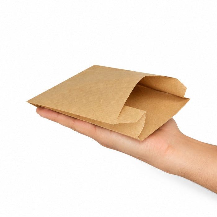 1000pcs - Sac papier tout usage brun - 11 cm x 5 cm x 22 cm