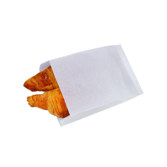 1000pcs - Sac papier tout usage blanc - 14 cm x 7 cm x 22 cm
