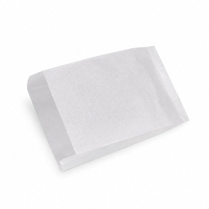 1000pcs - Sac papier tout usage blanc décor croissant - 14 cm x 6 cm x 22 cm