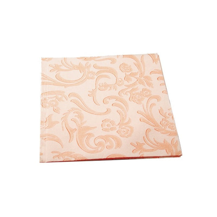50pcs - Serviette non-tissé damassée saumon - 40 cm x 40 cm