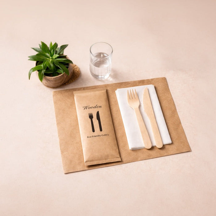 250pcs - Set de plateau papier beige - 30 cm x 40 cm