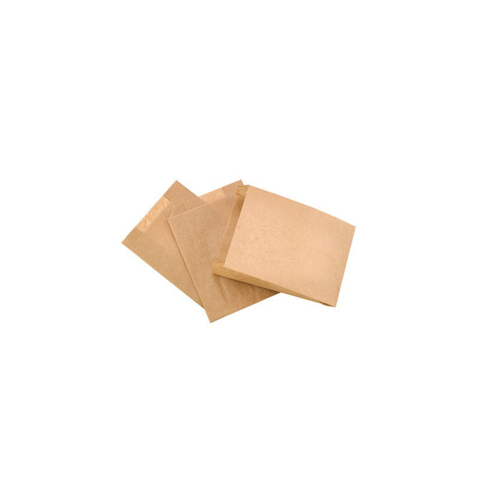 250pcs - Sac kraft brun ingraissable tout usage - 14 cm x 7 cm x 21 cm