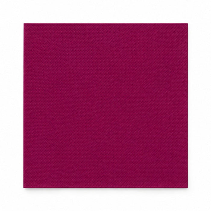 40pcs - Serviette micro point bordeaux 2 plis - 38 cm x 38 cm