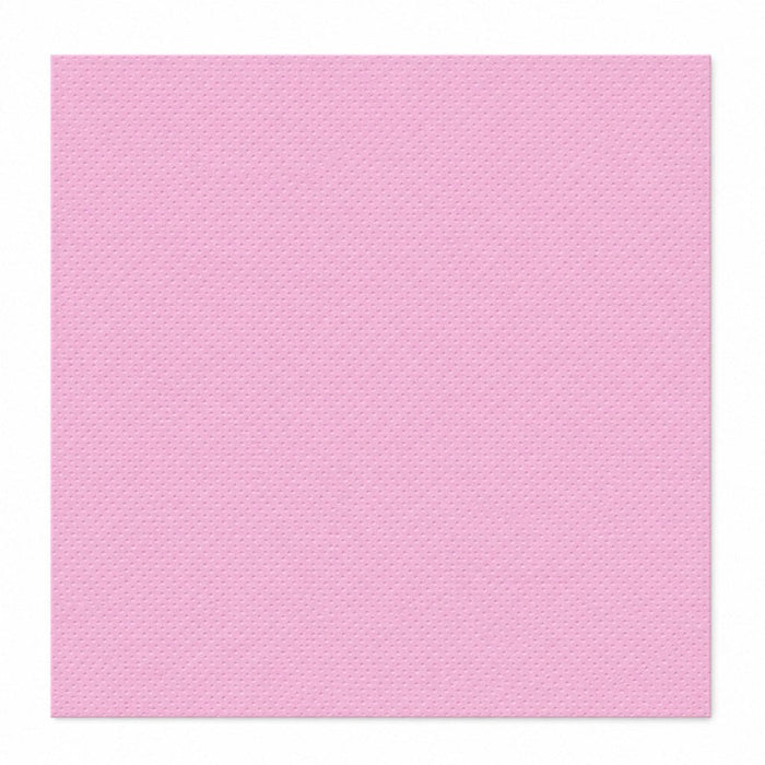 40pcs - Serviette micro point rose 2 plis - 38 cm x 38 cm