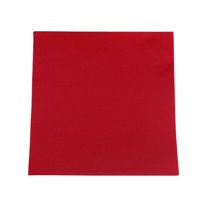40pcs - Serviette micro point rouge 2 plis - 38 cm x 38 cm