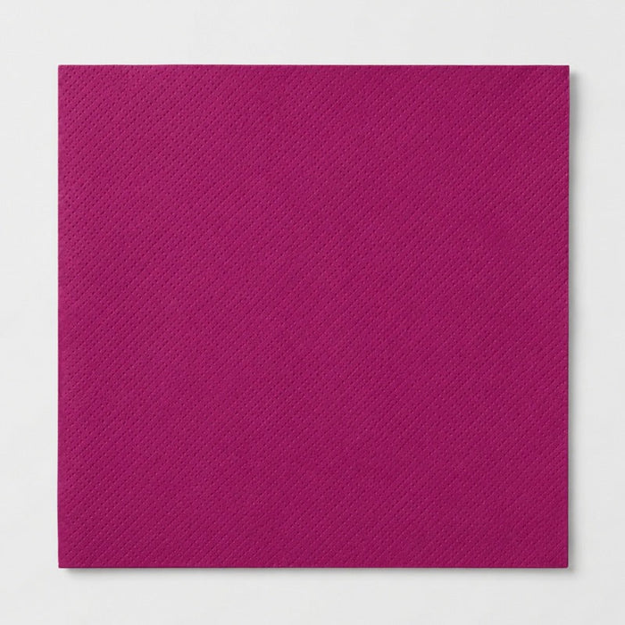 40pcs - Serviette micro point bordeaux 2 plis - 38 cm x 38 cm