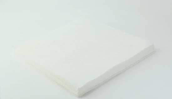 40pcs - Serviette micro point blanche 2 plis - 38 cm x 38 cm