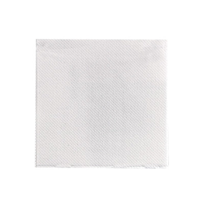 40pcs - Serviette micro point blanche 2 plis - 38 cm x 38 cm