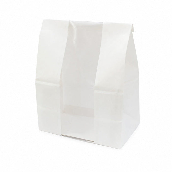 125pcs - Sac SOS papier blanc avec fenêtre - 18 cm x 11 cm x 26,5 cm
