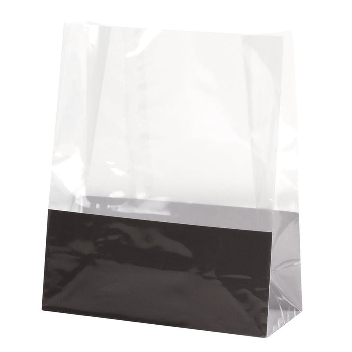 100pcs - Sac SOS PP transparent fond plat - 14 cm x 6,5 cm x 17 cm