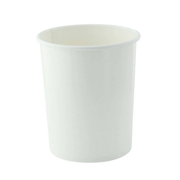 50pcs - Pot carton blanc chaud et froid - 570 ml - Ø 9,7 cm - H 11,4 cm