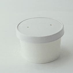 50pcs - Pot carton blanc chaud et froid - 230 ml - Ø 9 cm - H 6,1 cm